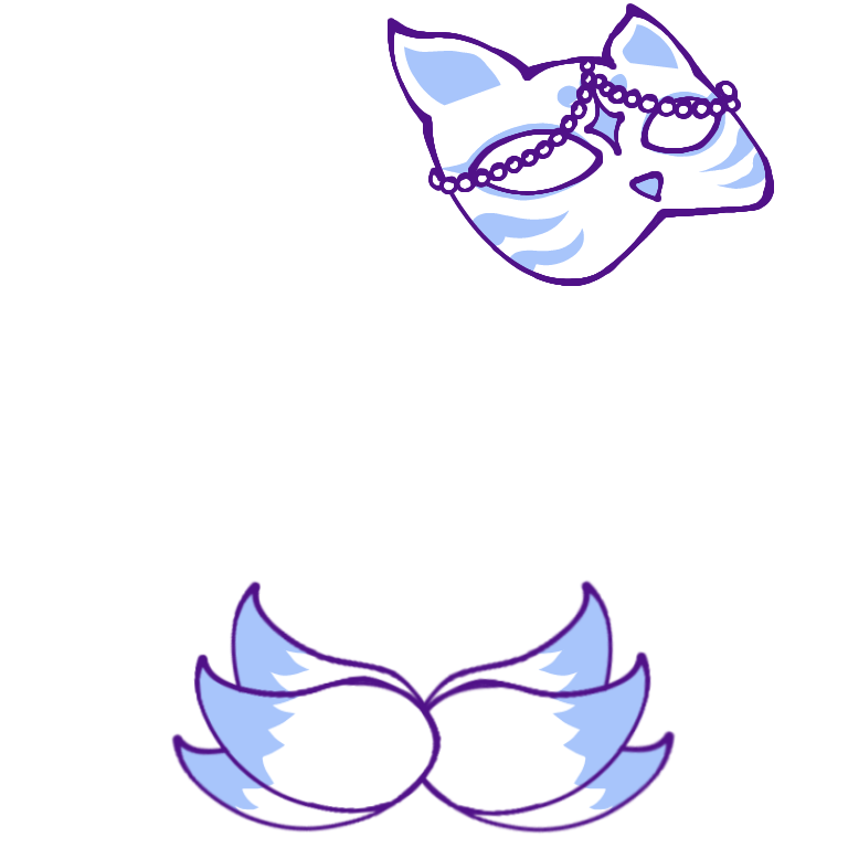 Blue Mask Decoration