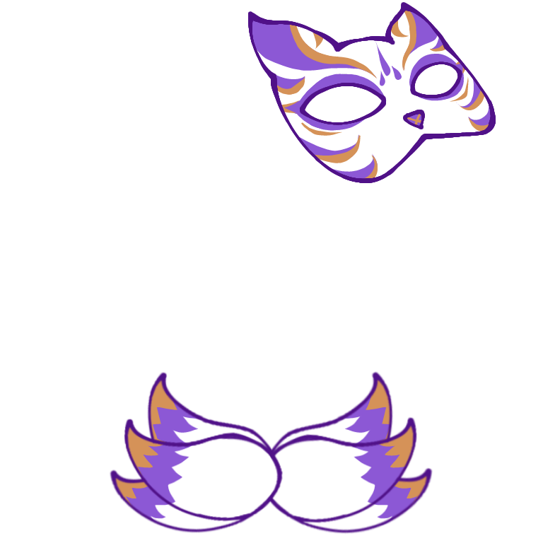 Purple Mask Decoration