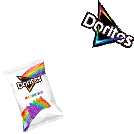 Rainbow Doritos Decoration