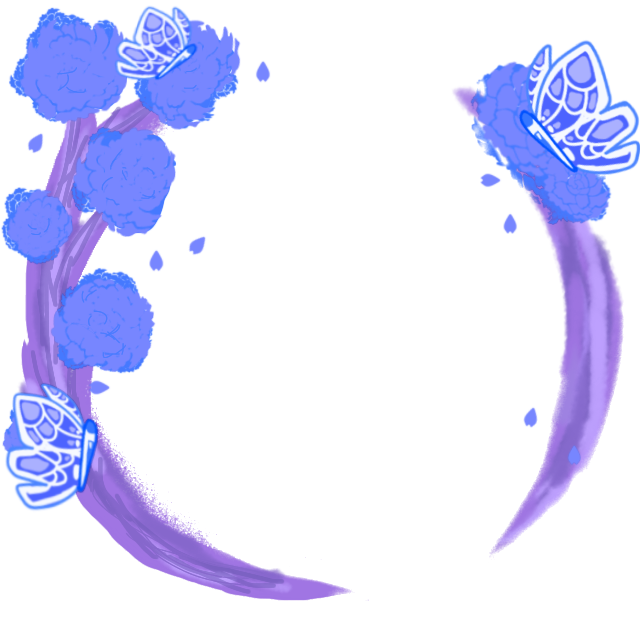 Dandelion Blue Decoration