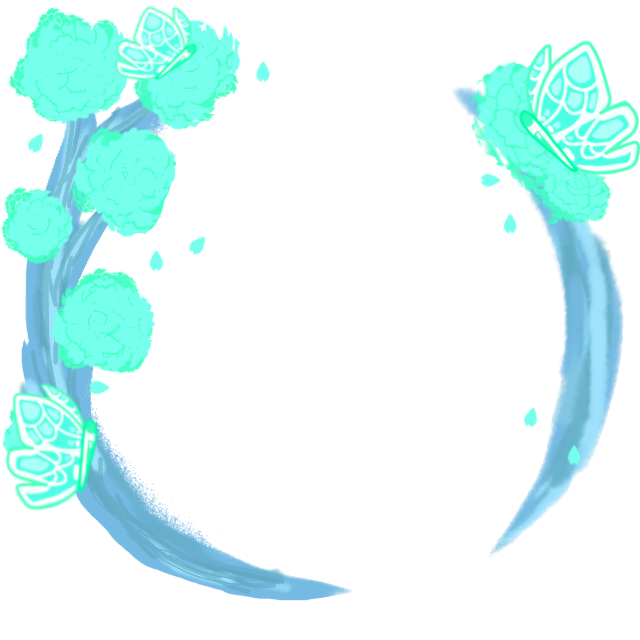 Dandelion Cyan Decoration