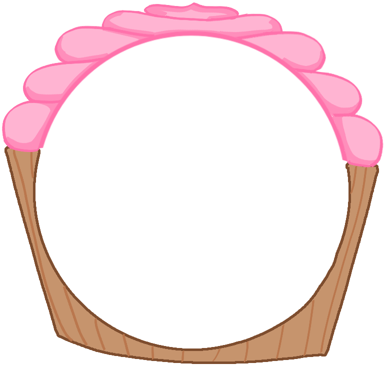Pink Cupcake Circle Decoration