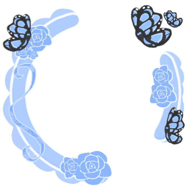 Ribbon Blue Decoration