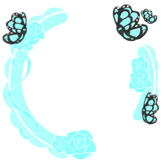 Ribbon Cyan Decoration
